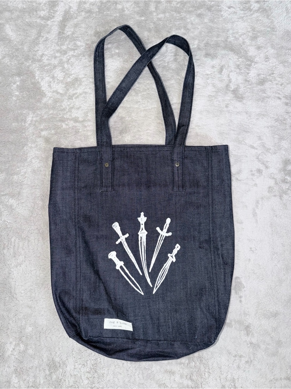 Rag And Bone Indigo Denim Tote Bag